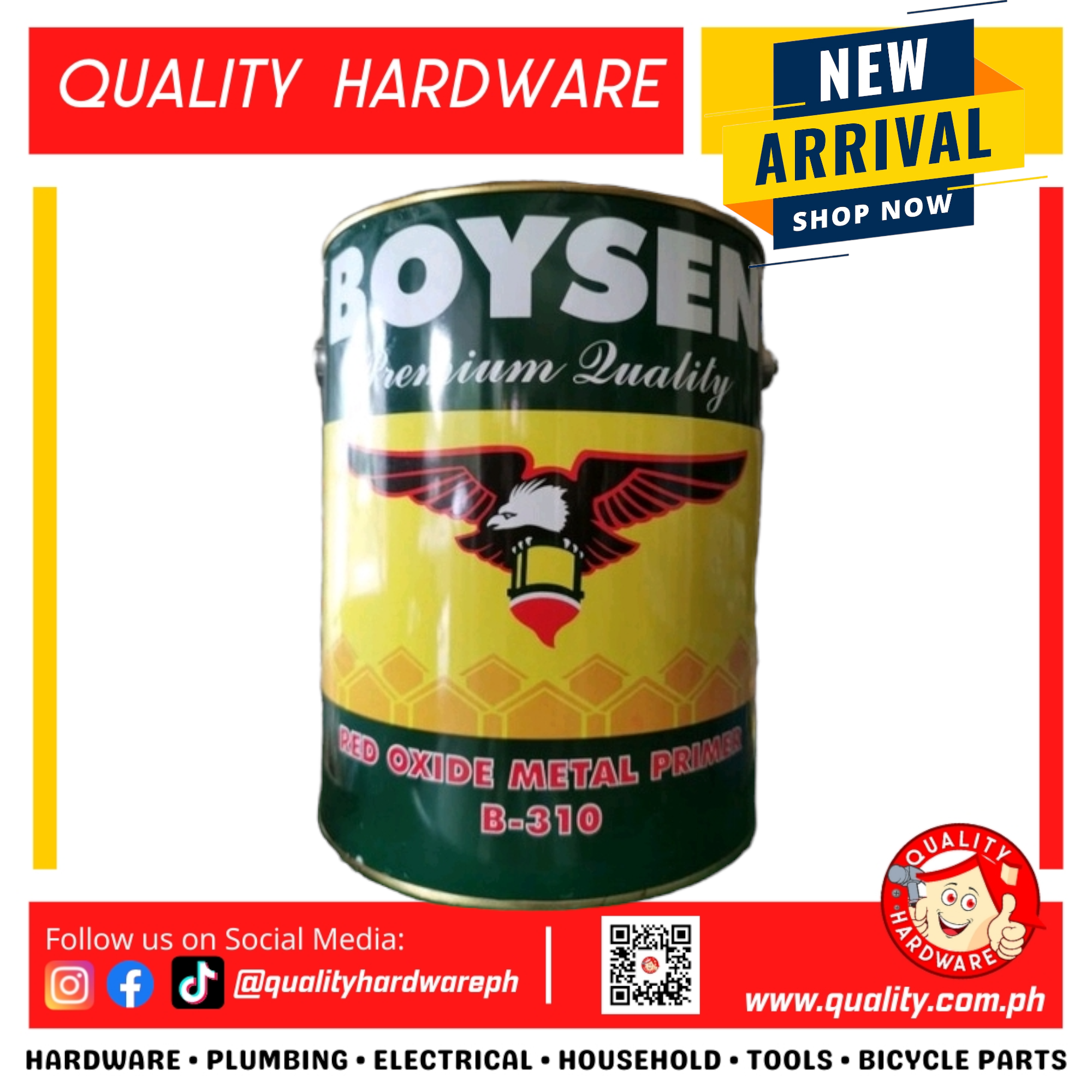 Boysen Metal Primer Red Oxide 4liters [Boysen Paints] [BS310-4 ...