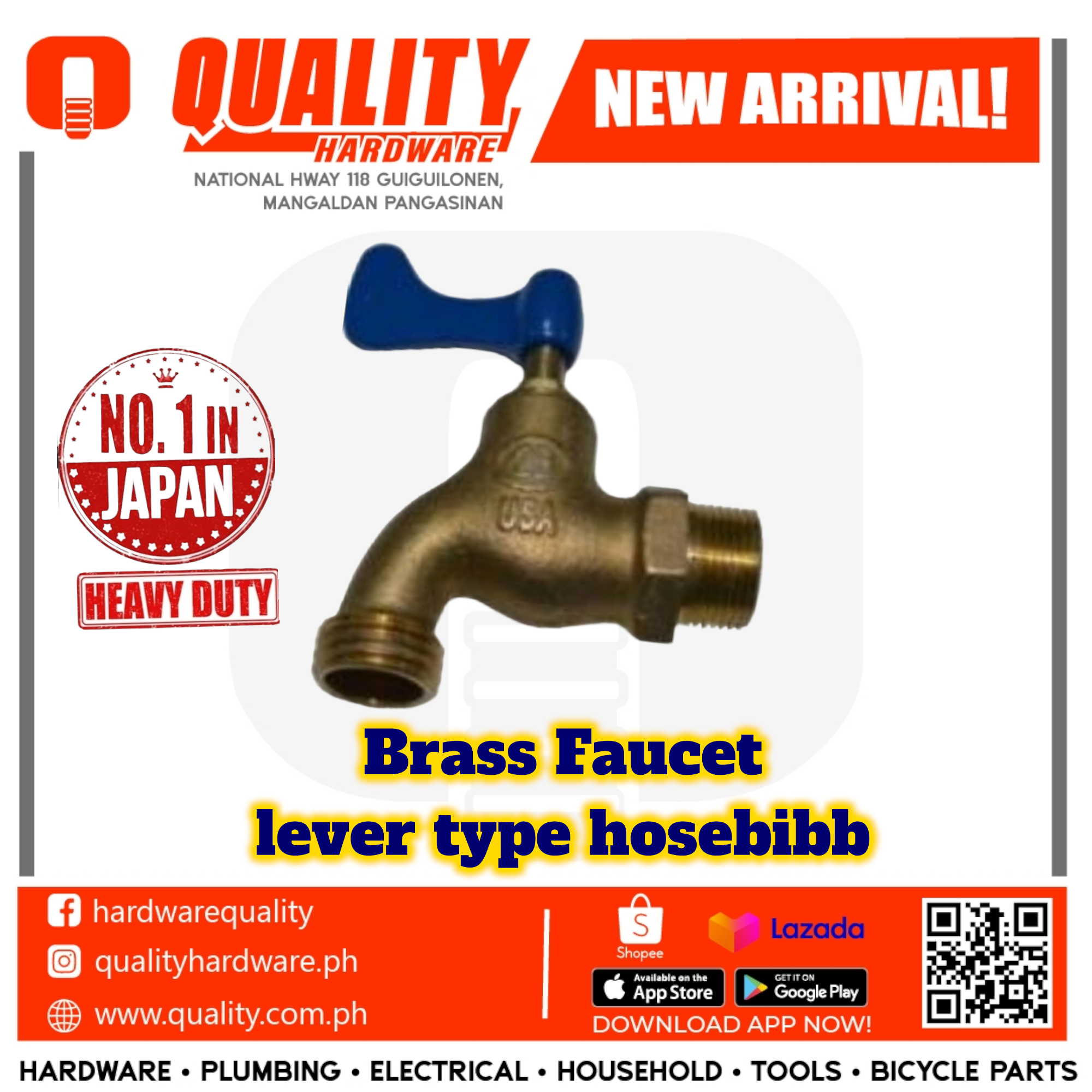 Faucet Hose Bibb Brass Heavyduty Quality Hardware